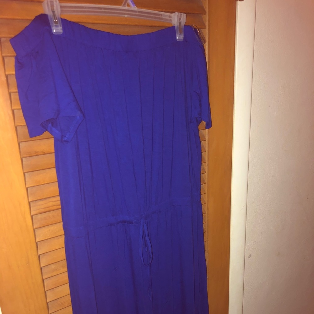 Navy blue split dress